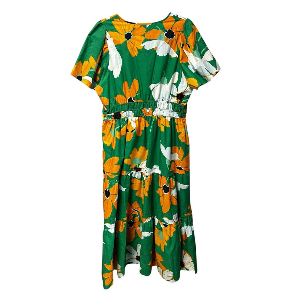 NWT Maeve Anthro Kelly Green Floral Print Somerset Maxi Dress Womens XL Petite - Picture 7 of 7